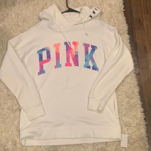 PINK sweatshirt color:white    size:woman’s xs